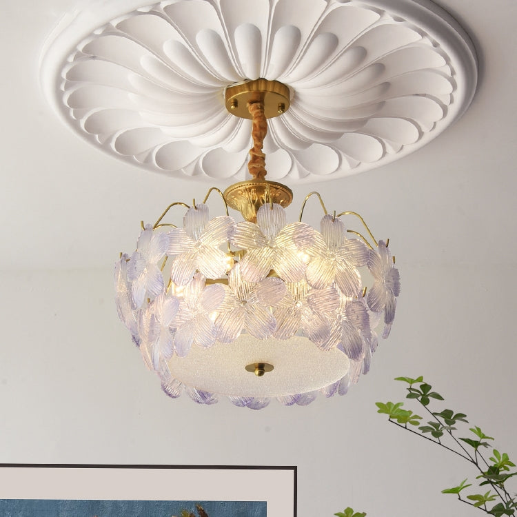 Kroonluchter Bloemglas — gekleurd glas, fitting E14 — afbeelding 1