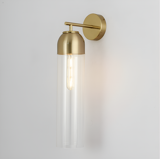Wandlamp Kunstglas — glas en metaal, 48 cm hoog — afbeelding 1