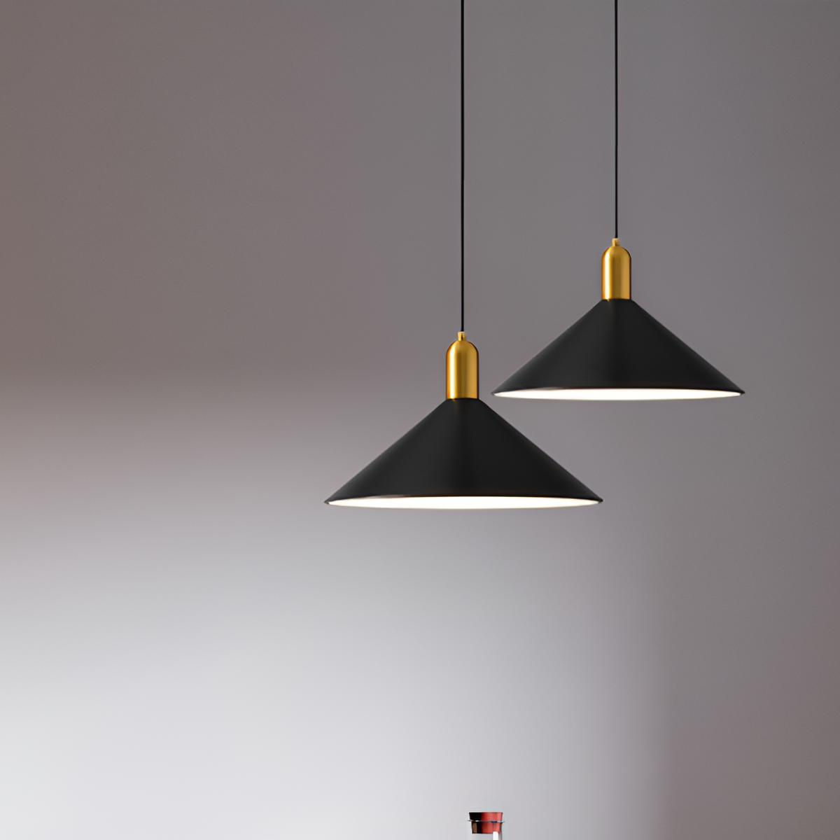 Hanglamp Altura — ijzer, kegelvormige kap, Ø 35 cm — afbeelding 2