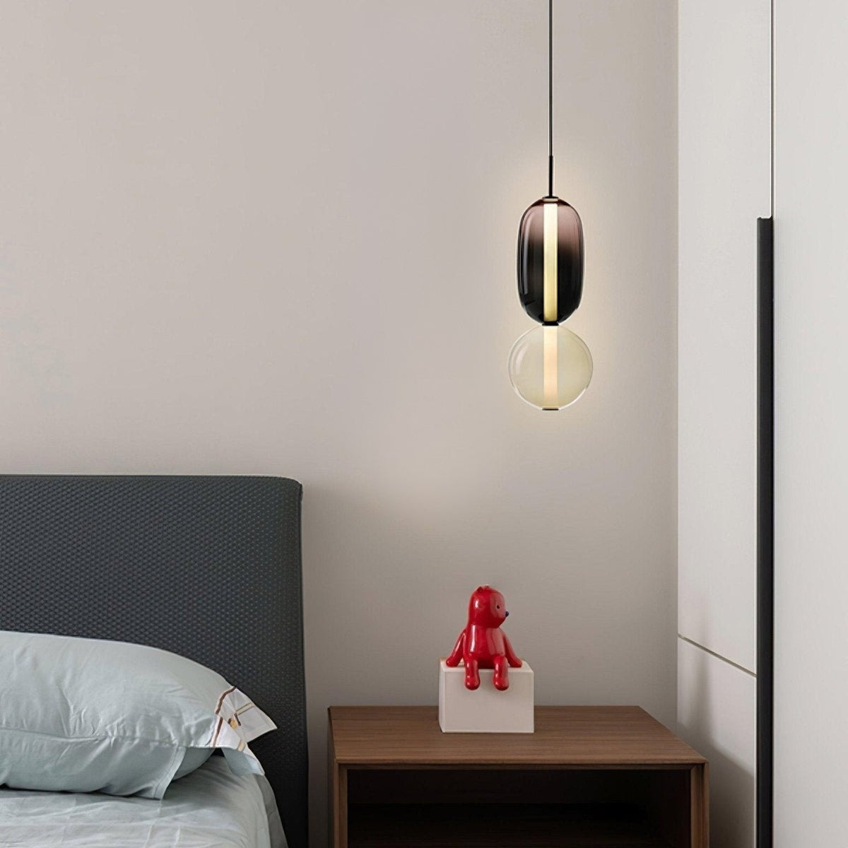 Hanglamp Kandij — gekleurd glas, geïntegreerde led — afbeelding 2