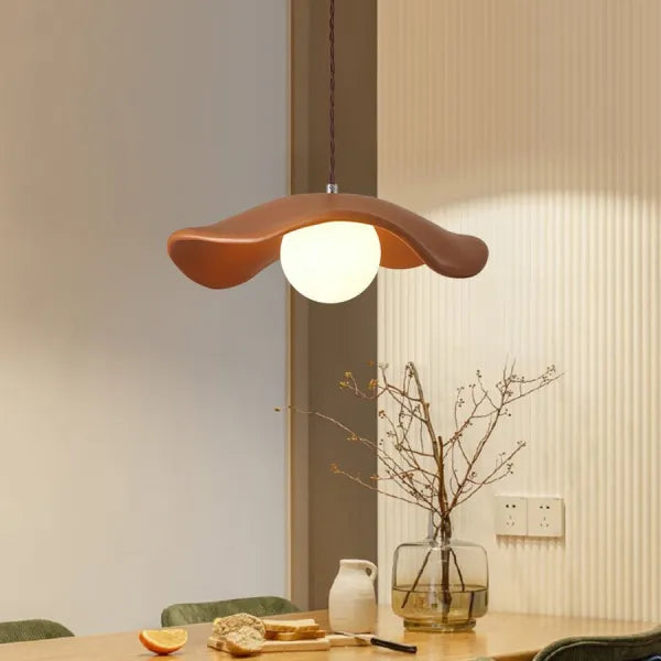 Hanglamp Lotusblad — metaal en hars, fitting G9 — afbeelding 3