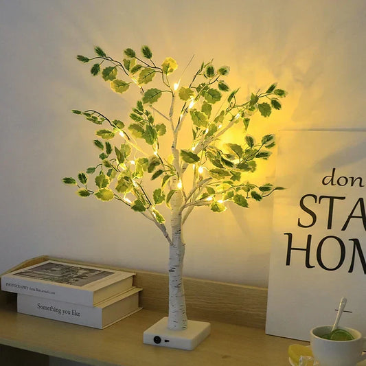 Tafellamp Kerstboom — 50 cm hoog, 24 leds, op batterij — afbeelding 1