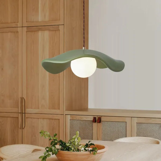 Hanglamp Lotusblad — metaal en hars, fitting G9 — afbeelding 1