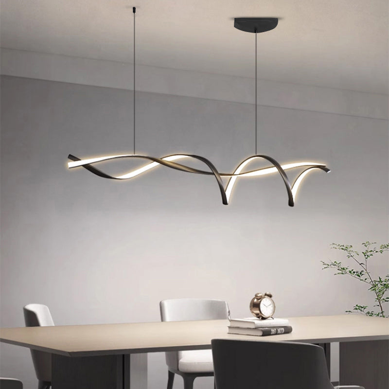 Kroonluchter Lijn — aluminium, 116 cm breed — afbeelding 1