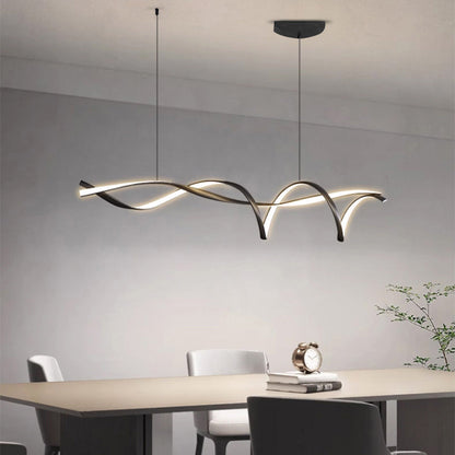 Kroonluchter Lijn — aluminium, 116 cm breed — afbeelding 1