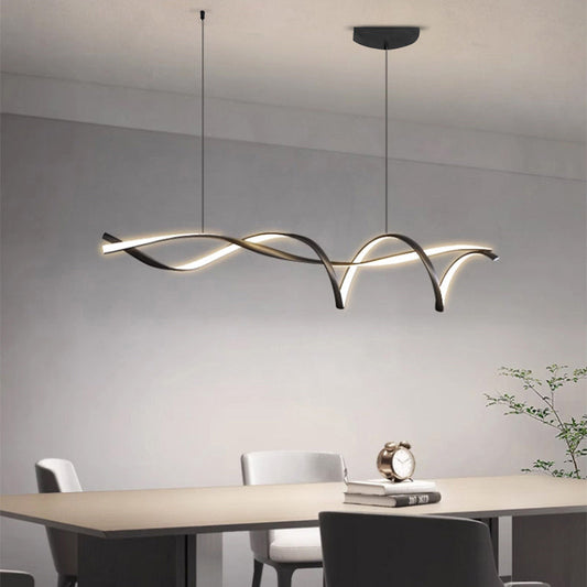 Kroonluchter Lijn — aluminium, 116 cm breed — afbeelding 1