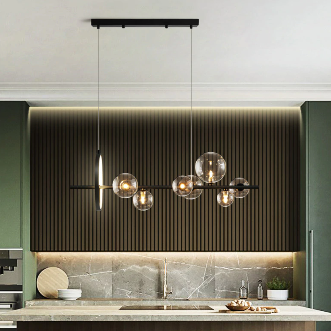 Hanglamp Glasbellen — transparant, 90 of 120 cm — afbeelding 2