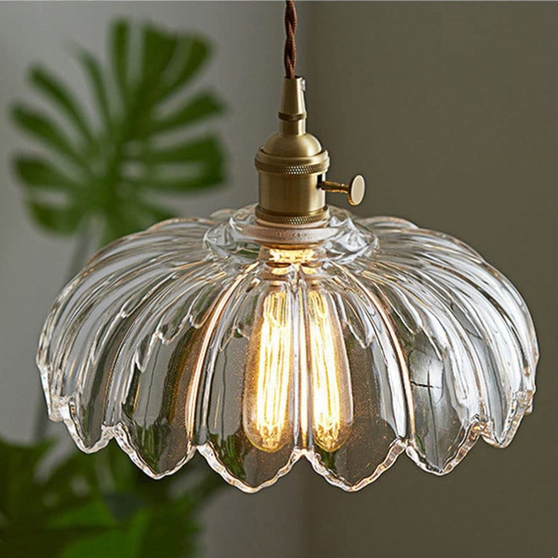 Hanglamp Bloemglas — vier kleuren, fitting E27, 25 cm — afbeelding 3