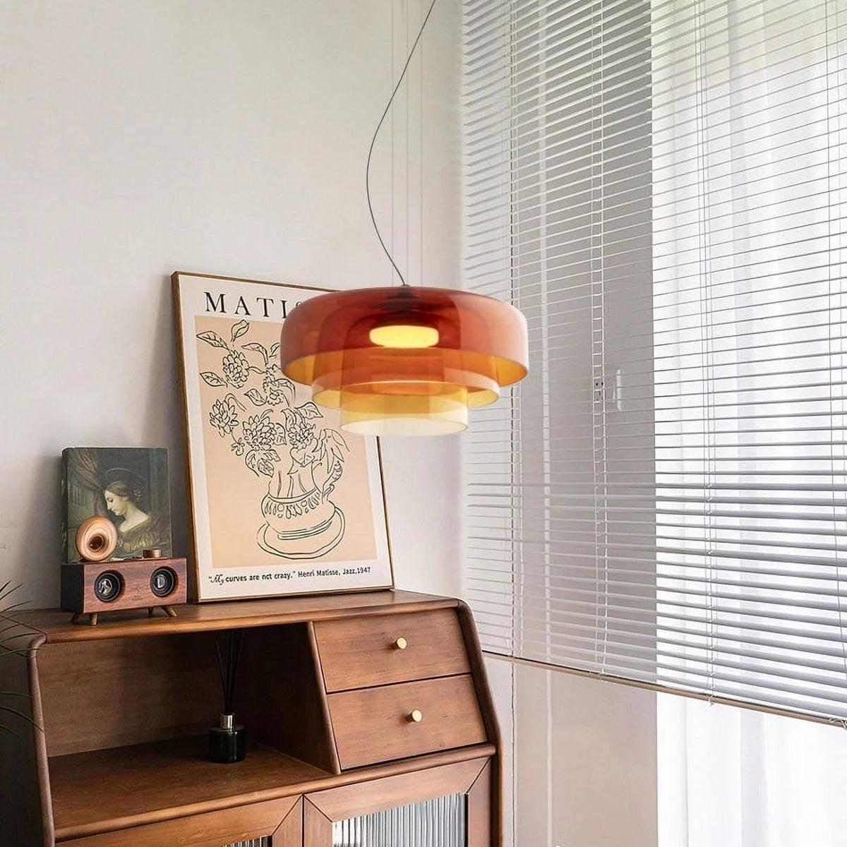 Hanglamp Gekleurd glas — kabel 1,5 m, max. 40 W — afbeelding 3