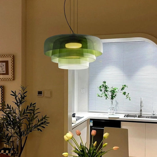 Hanglamp Gekleurd glas — kabel 1,5 m, max. 40 W — afbeelding 1