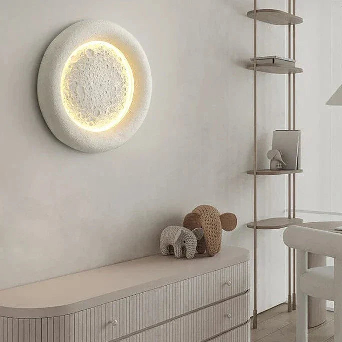 Wandlamp Cirkel — hars, geïntegreerde led, 40 cm — afbeelding 3