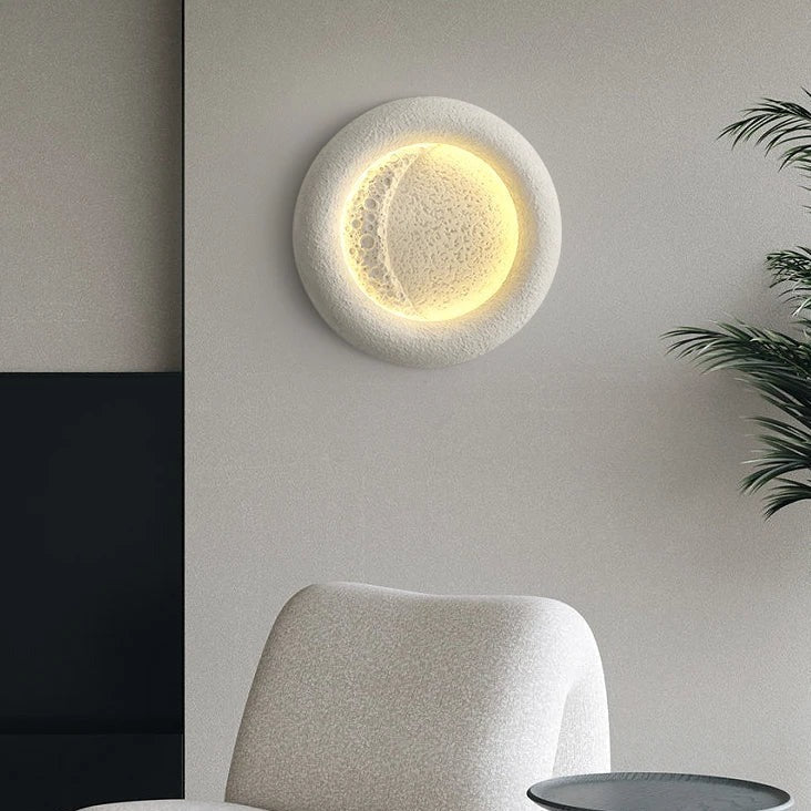 Wandlamp Cirkel — hars, geïntegreerde led, 40 cm — afbeelding 1