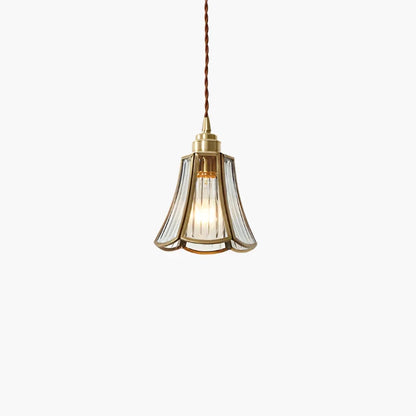 Hanglamp Messing en Glas — snoer 120 cm, drie maten — afbeelding 4