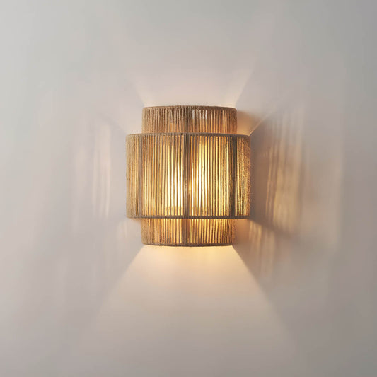 Wandlamp Hikari — gevlochten touw, 25 x 23 cm — afbeelding 1