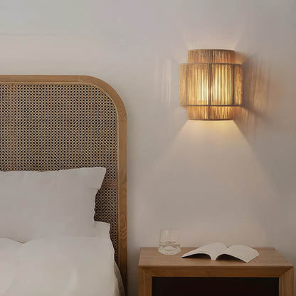 Wandlamp Hikari — gevlochten touw, 25 x 23 cm — afbeelding 3