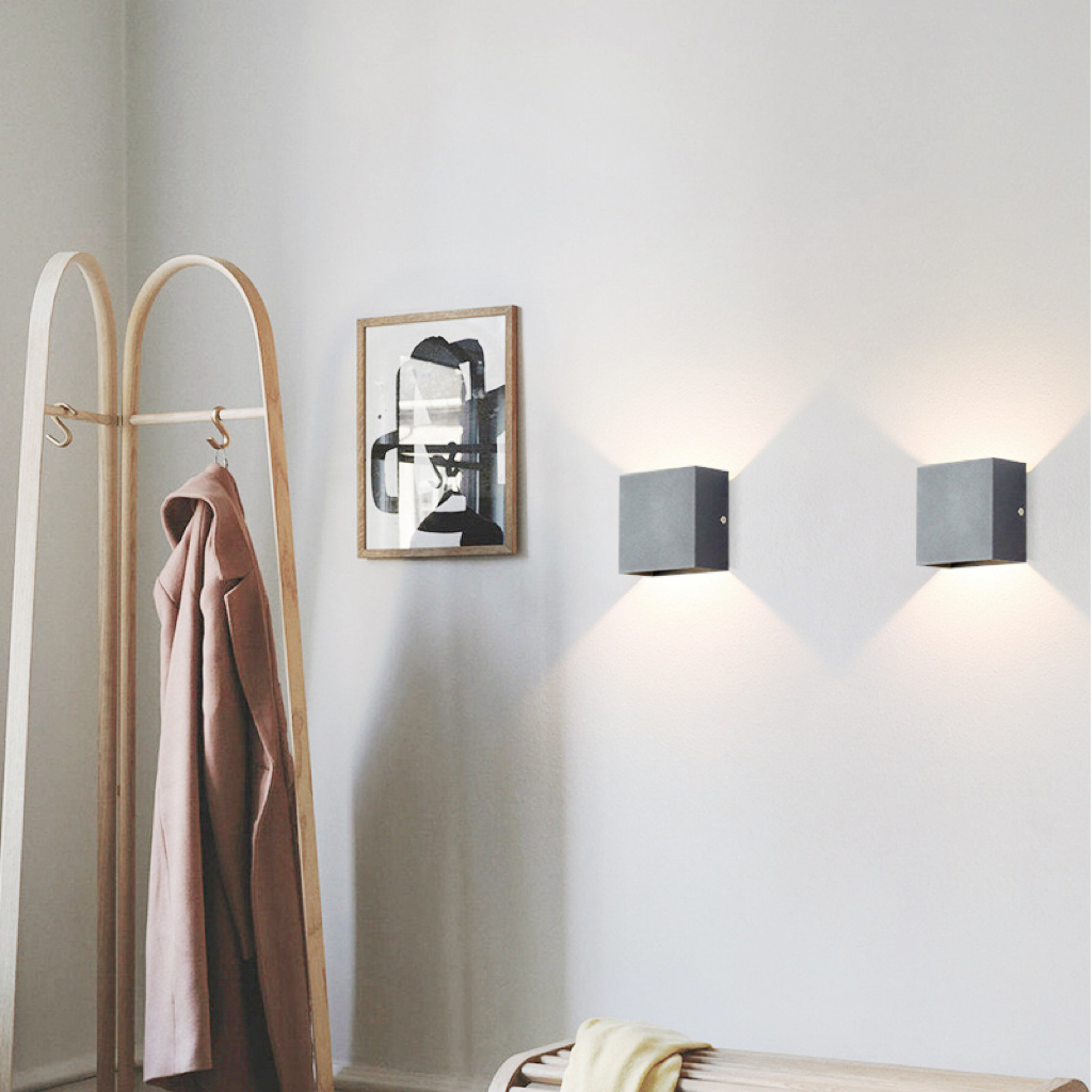 Wandlamp Kubus — aluminium, 6 of 10 W, binnen en buiten — afbeelding 4
