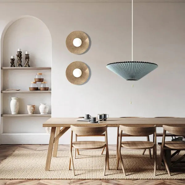 Hanglamp Plooi — stoffen kap, in hoogte te rekken — afbeelding 4