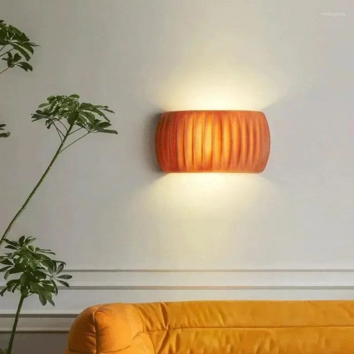 Wandlamp Ribbel — hars in art-decostijl, fitting G9 — afbeelding 2