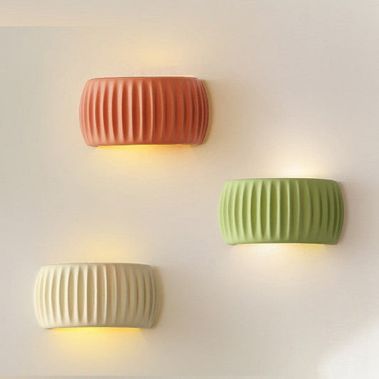 Wandlamp Ribbel — hars in art-decostijl, fitting G9 — afbeelding 1