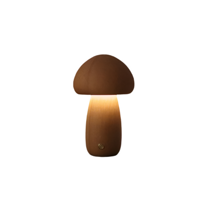 Draadloze tafellamp Hout — paddenstoelvorm, oplaadbaar — afbeelding 4