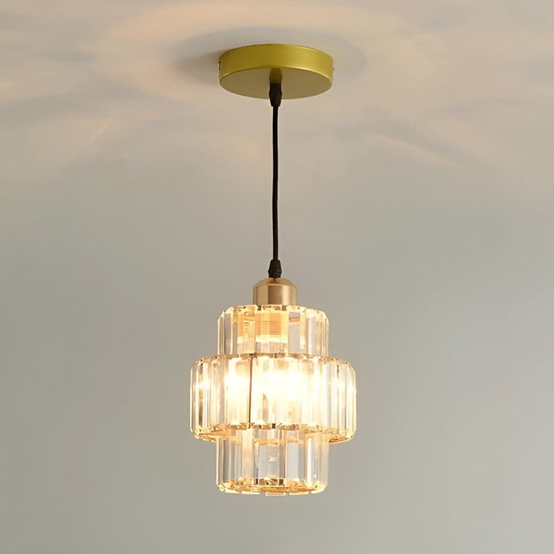 Hanglamp Kristalglas — fitting E27, 15 bij 24 cm — afbeelding 1