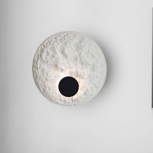 Wandlamp Maanbol — hars en ijzer, 30 of 50 cm — afbeelding 1
