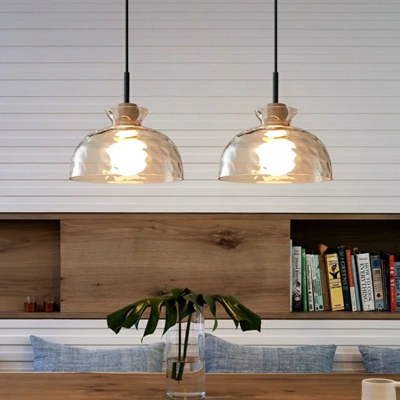 Hanglamp Golfglas — dik glas, dimbaar, fitting E27 — afbeelding 3