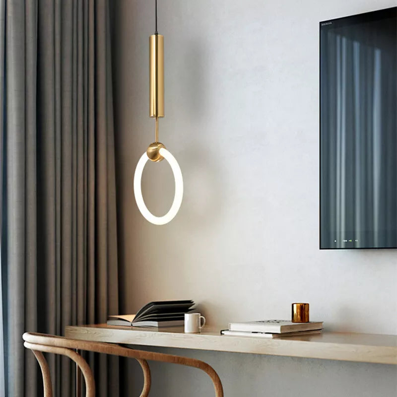 Hanglamp Nordic — metaal, drie vormen, 37 cm hoog — afbeelding 3