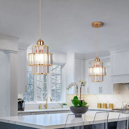 Hanglamp Kristalglas — fitting E27, 15 bij 24 cm — afbeelding 3