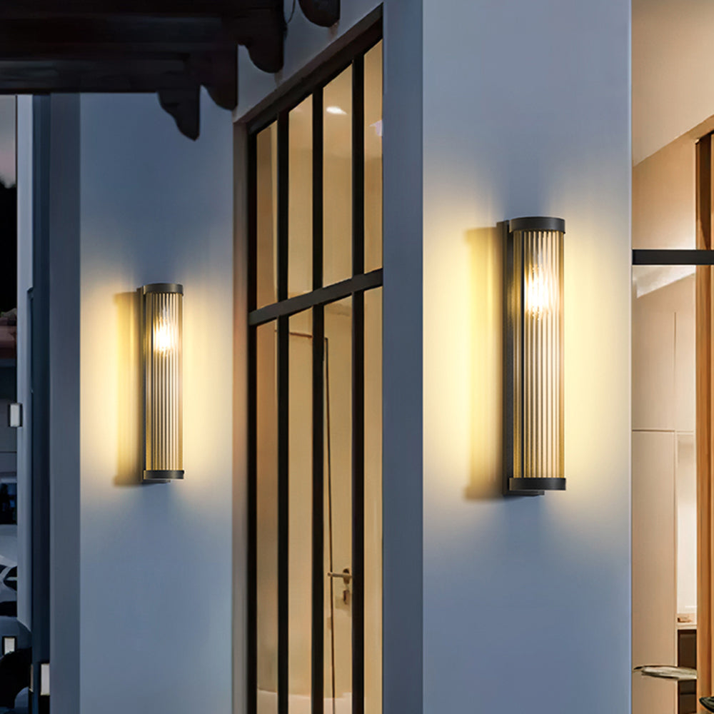 Buitenwandlamp Cilinder — metaal en glas, IP65 — afbeelding 4