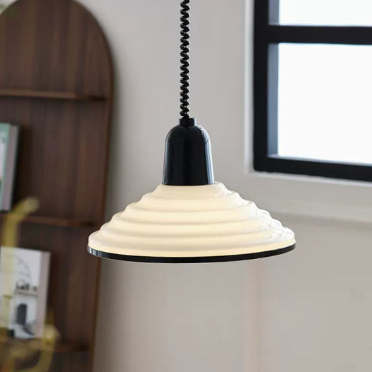 Hanglamp Cremeglas — Franse stijl, E27, 35 cm — afbeelding 1