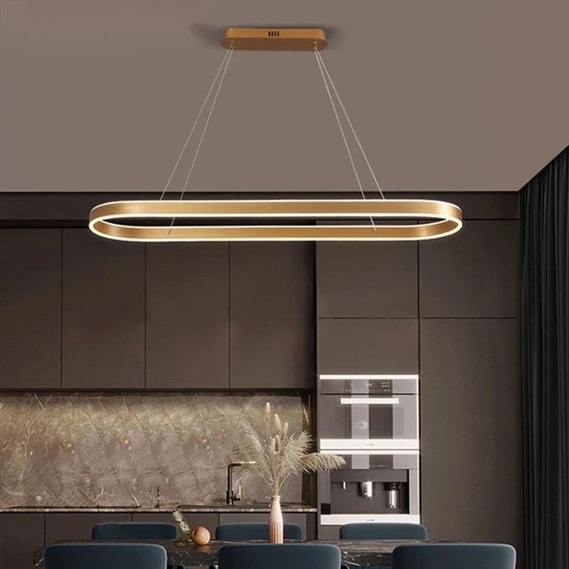 Kroonluchter Roségoud — lineair, drie lengtes, led — afbeelding 2