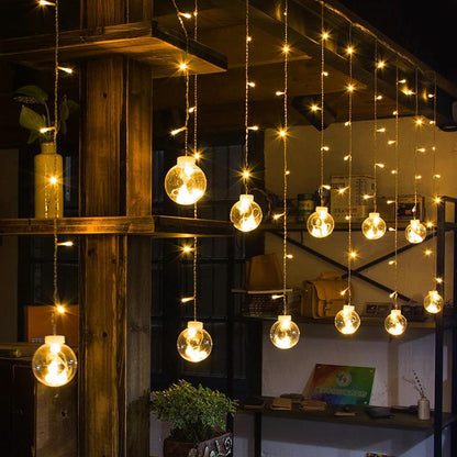 Hanglamp Lichtsnoer — twaalf bollen, IP44 — afbeelding 1