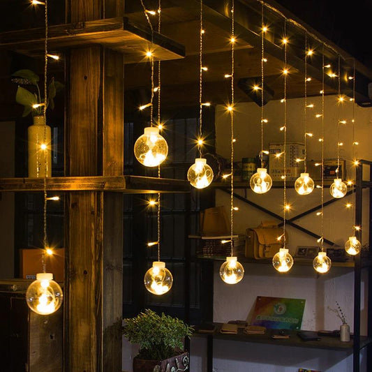 Hanglamp Lichtsnoer — twaalf bollen, IP44 — afbeelding 1